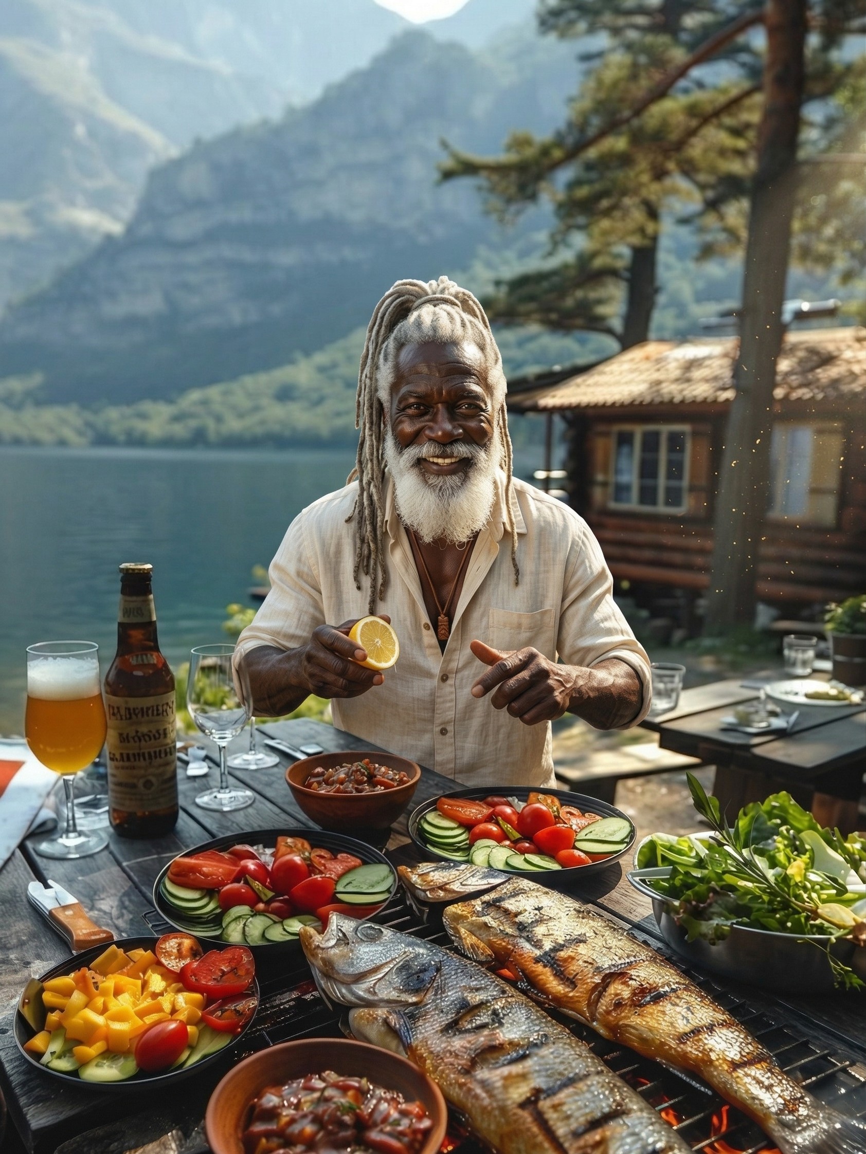 El Abuelo desayunando con energía por la mañana