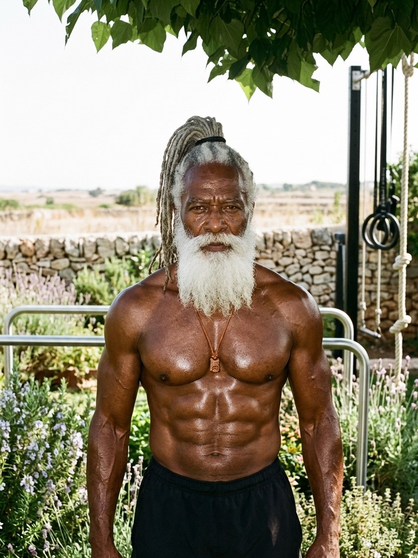 El Abuelo con el cuerpo fuerte y firme